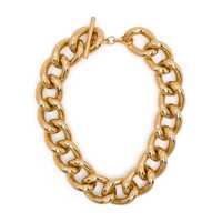 Bijuterii P.A.R.O.S.H. Gold Tone Chain-Link Necklace With Clasp Logo Closure In Aluminum Woman
