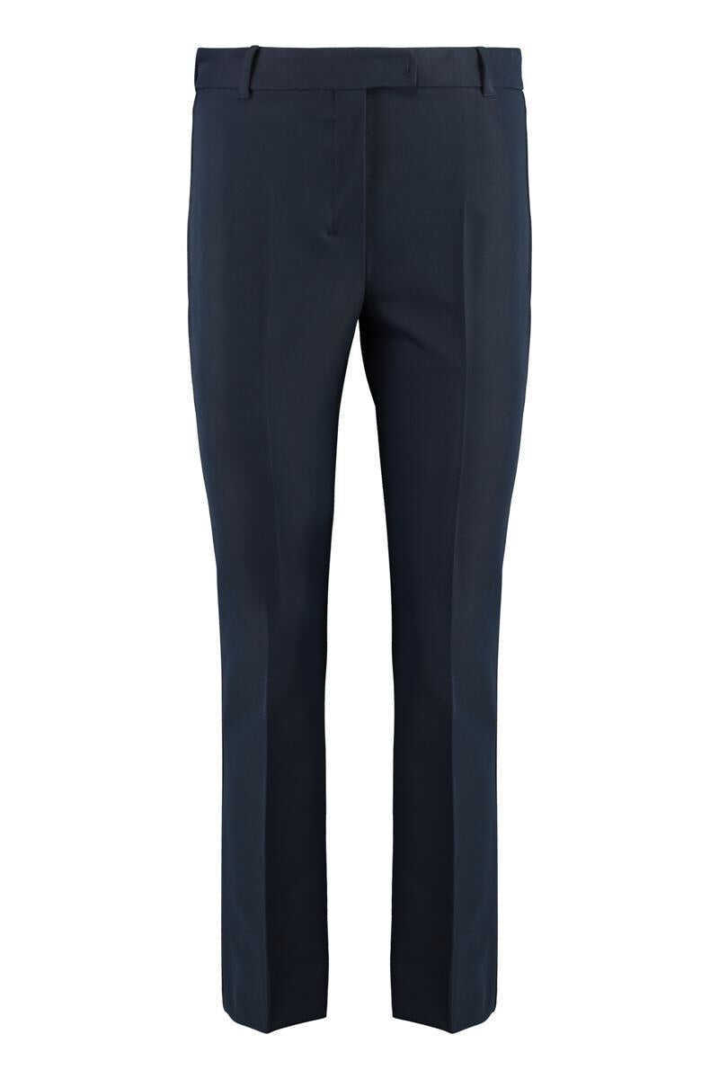 Pantaloni casual Max Mara S Max Mara Stretch Viscose Trousers With Flared Hem BLUE Femei (BM 16839806) 1