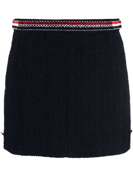 Fuste Thom Browne Thom Browne Rwb Skirt In Tweed BLUE Femei (BM 16840070) 1