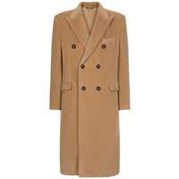 Paltoane Dolce & Gabbana Beige Double-Breasted Coat With Peak Revers In Wool Blend Man