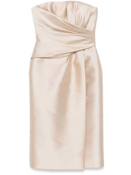 Rochii Alberta Ferretti Alberta Ferretti Mikado Longuette Dress Beige Femei (BM 16841825) 1