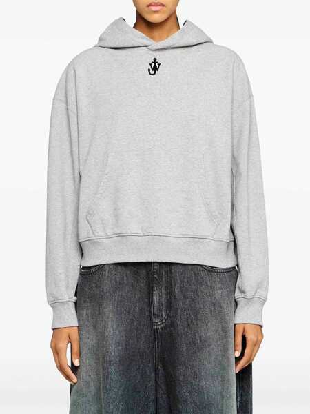 Bluze de trening JW Anderson JW Anderson Anchor-Embroidered Hoodie Grey Femei (BM 16842578) 3