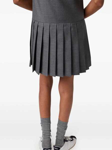 Rochii Miu Miu Miu Miu Grisaille Mini Dress ARDESIA Femei (BM 16843778) 5