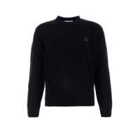 Pulovere Maison Kitsuné Navy Blue Wool Knitwear Barbati
