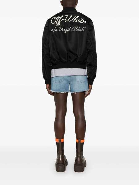 Bomber jacket Off-White Off-White Script Nyl Bomber Jacket BLACK - WHITE Barbati (BM 16844846) 2