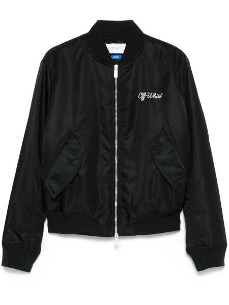 Bomber jacket Off-White Off-White Script Nyl Bomber Jacket BLACK - WHITE Barbati (BM 16844846) 1