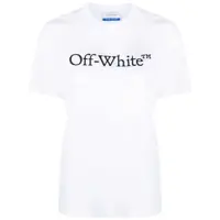Tricouri Off-White Bookish Big Logo-Print Cotton T-Shirt Femei