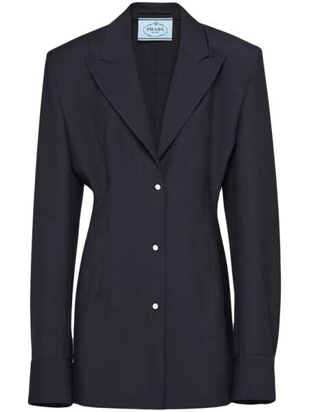 Sacouri Prada Prada Wool And Mohair Blazer BLUE Femei (BM 16845260) 1