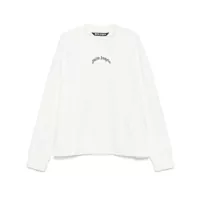 Camasi Palm Angels Back Curved Logo Crew Clothing Barbati