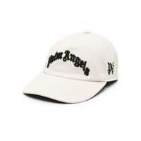 Sepci Palm Angels Curved Logo Cap Off White - Black Barbati