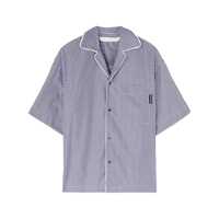 Camasi Palm Angels Curved Logo-Print Striped Shirt Femei