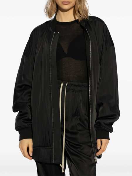 Bomber jacket Rick Owens Jumbo Peter Flight Black Bomber Jacket In Virgin Wool Woman Black Femei (BM 16846112) 3