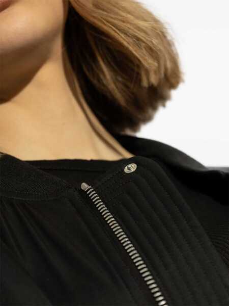 Bomber jacket Rick Owens Jumbo Peter Flight Black Bomber Jacket In Virgin Wool Woman Black Femei (BM 16846112) 5