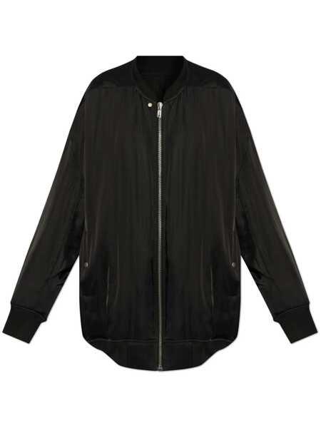 Bomber jacket Rick Owens Jumbo Peter Flight Black Bomber Jacket In Virgin Wool Woman Black Femei (BM 16846112) 1