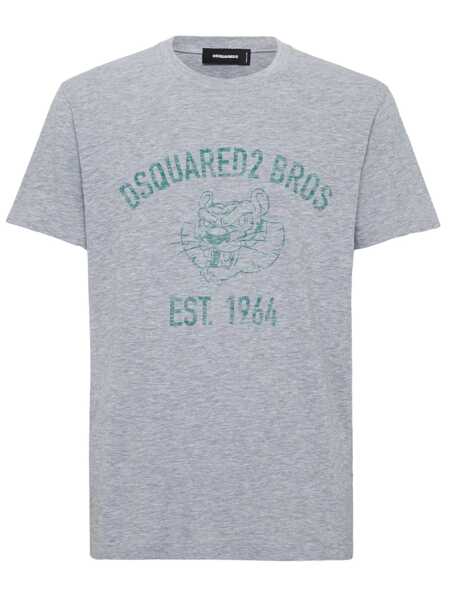 Tricouri DSQUARED2 DSQUARED2 D2 Logo-Print T-Shirt Grey Barbati (BM 16847051) 1