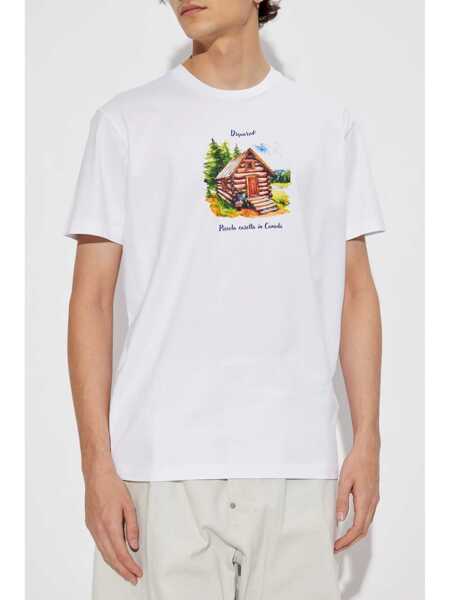 Tricouri DSQUARED2 DSQUARED2 Piccola Casetta In Canada T-Shirt WHITE Barbati (BM 16847063) 3