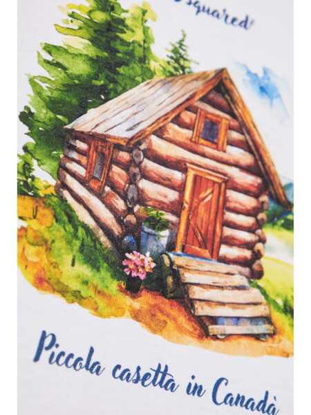 Tricouri DSQUARED2 DSQUARED2 Piccola Casetta In Canada T-Shirt WHITE Barbati (BM 16847063) 5