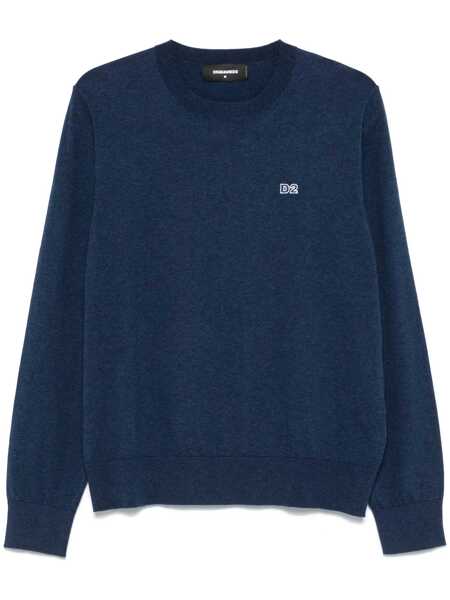 Pulovere DSQUARED2 DSQUARED2 Crewneck Sweater BLUE Barbati (BM 16847126) 1