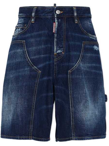 Pantaloni DSQUARED2 DSQUARED2 Cotton Denim Jorts NAVY BLUE Barbati (BM 16847366) 1