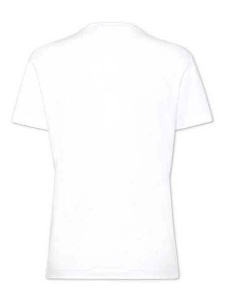 Tricouri DSQUARED2 DSQUARED2 D2 Logo-Print T-Shirt WHITE Femei (BM 16847408) 2