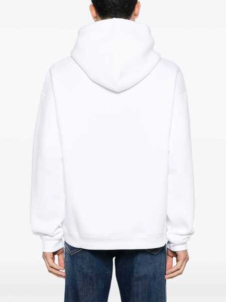 Bluze de trening DSQUARED2 DSQUARED2 D2 Logo-Print Hoodie WHITE Barbati (BM 16847477) 4