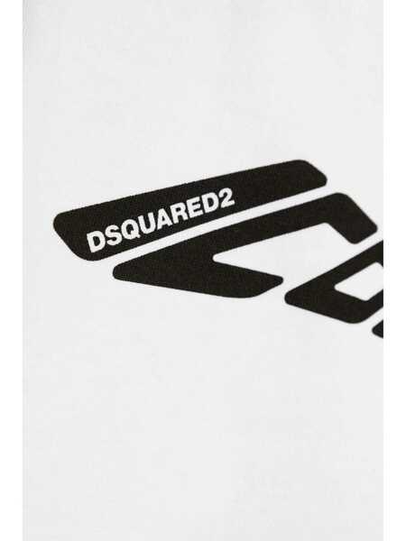 Topuri DSQUARED2 DSQUARED2 D2 Logo-Print Top WHITE Femei (BM 16847504) 5