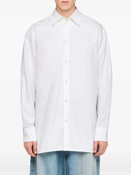 Camasi JW Anderson White Shirt With Classic Collar In Cotton Man WHITE Barbati (BM 16847858) 3