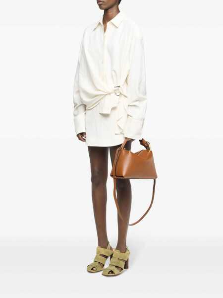 Fuste JW Anderson JW Anderson Curved Hem Mini Skirt Beige Femei (BM 16848095) 2