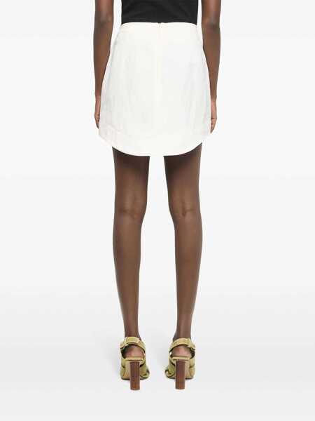 Fuste JW Anderson JW Anderson Curved Hem Mini Skirt Beige Femei (BM 16848095) 4