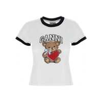 Tricouri Ganni 'Bear' T-Shirt Femei