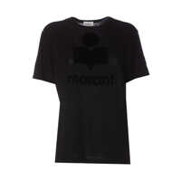 Tricouri Isabel Marant Étoile Zewel Logo Cotton T-Shirt Femei