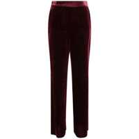 Pantaloni casual Red Pants With Elastic Waistband In Velvet Woman Femei
