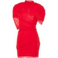 Rochii 'La Robe Castagna' Red Dress With Ruched Detail And Rear Cut-Out In Tech Fabric Woman Femei