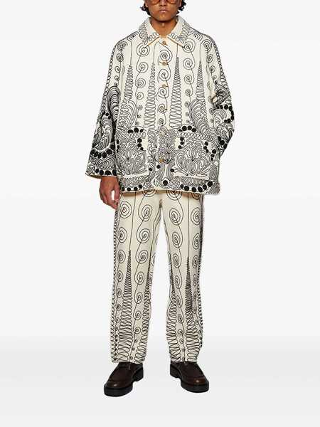 Pantaloni BODE Bode Pants WHITE Barbati (BM 16852406) 2