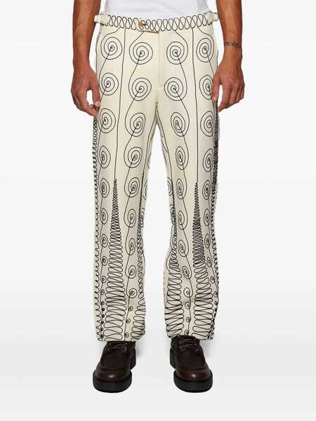 Pantaloni BODE Bode Pants WHITE Barbati (BM 16852406) 3