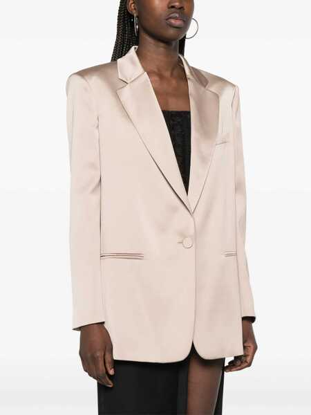 Geci THE ANDAMANE Guia Beige Single-Breasted Jacket With Notched Revers And Shoulder Pads In Wool Blend Stretch Woman Beige Femei (BM 16852901) 3