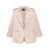 THE ANDAMANE 'Guia' Beige Single-Breasted Jacket With Notched Revers And Shoulder Pads In Wool Blend Stretch Woman Beige