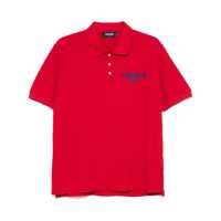 Tricouri Polo DSQUARED2 Red Polo Shirt With Embroidered Logo On The Front In Cotton Man