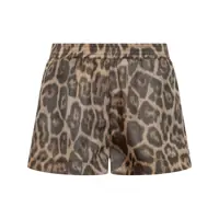 Pantaloni casual Stella McCartney Short Leopard Pants Femei