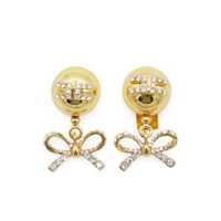 Cercei ELISABETTA FRANCHI GOLD PENDANT EARRINGS WITH BOWS Femei