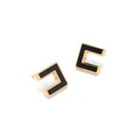 Cercei Elisabetta Franchi Dama - Cercei Elisabetta Franchi ELISABETTA FRANCHI BLACK MICRO EARRINGS Black Femei (BM 16858505) - B-mall.ro