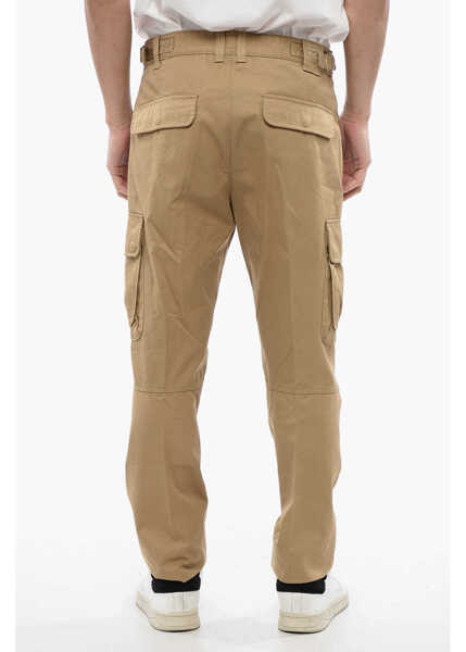 Pantaloni casual Diesel Red Tag Solid Color P-Argym Cargo Pants With Belt Loops Brown Barbati (BM 16858701) 2