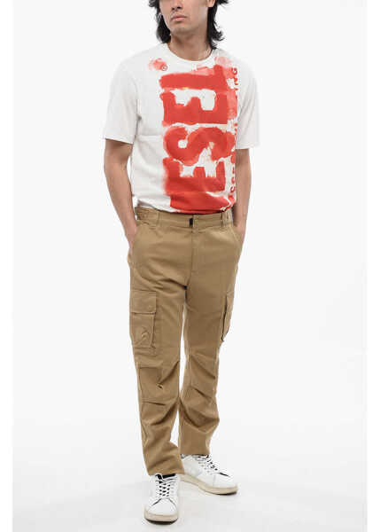 Pantaloni casual Diesel Red Tag Solid Color P-Argym Cargo Pants With Belt Loops Brown Barbati (BM 16858701) 4