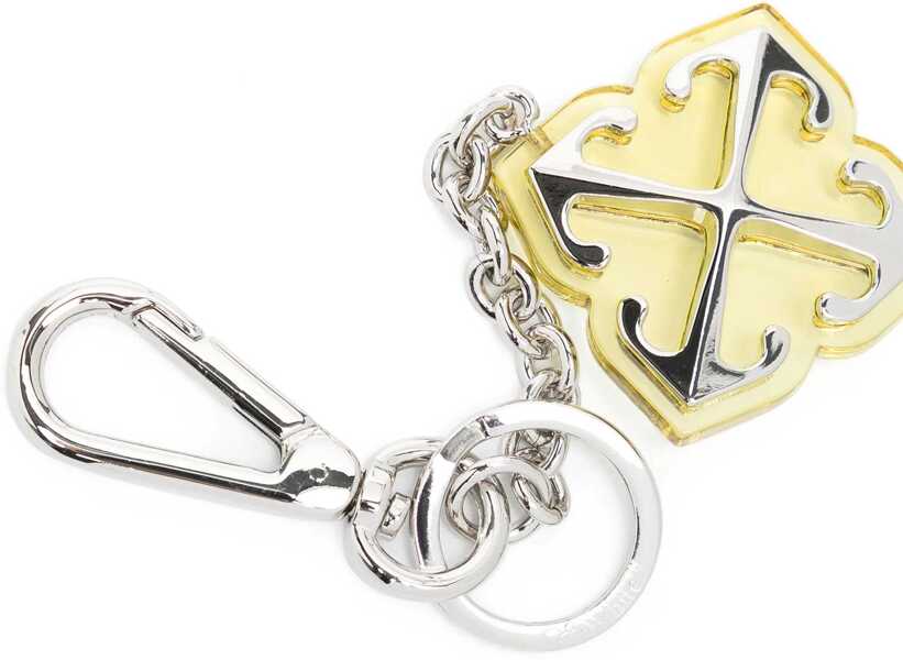 Brelocuri Off-White Brass Jitney Keyring With Pendant Silver Femei (BM 16858788) 2