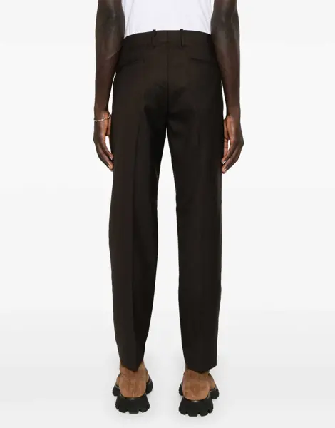 Pantaloni casual AllSaints Pinstriped Straight Fit Thorpe Pants Brown Barbati (BM 16858857) 4