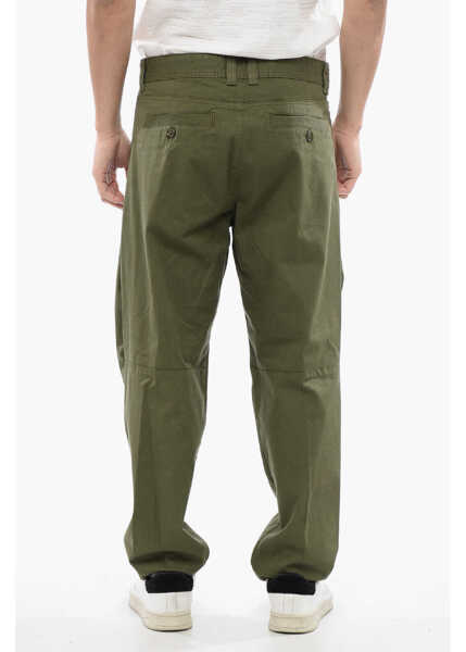 Pantaloni casual Diesel Red Tag Stretch Cotton Single-Pleat P-Arthur Pants Green Barbati (BM 16858866) 2