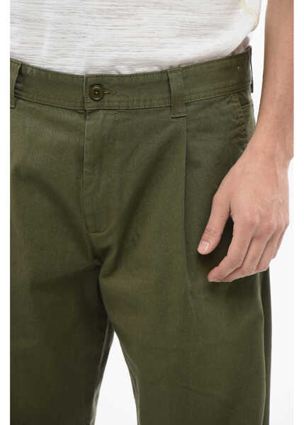 Pantaloni casual Diesel Red Tag Stretch Cotton Single-Pleat P-Arthur Pants Green Barbati (BM 16858866) 3