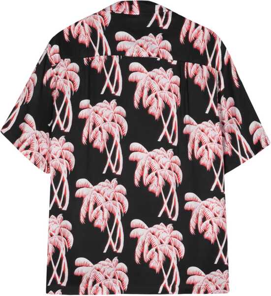 Camasi casual Diesel Short Sleeved Bmowt-Adrian Shirt With Palms Pattern Black Barbati (BM 16858869) 2