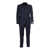 LUIGI BIANCHI Blue satin suit Blue
