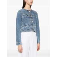 Imbracaminte Dama pagina 143 - Geci Pinko Blue Cropped Jacket With Patch Pockets On The Front In Cotton Blend Woman BLUE Femei (BM 16859282) - B-mall.ro